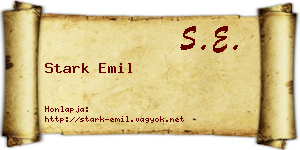 Stark Emil névjegykártya